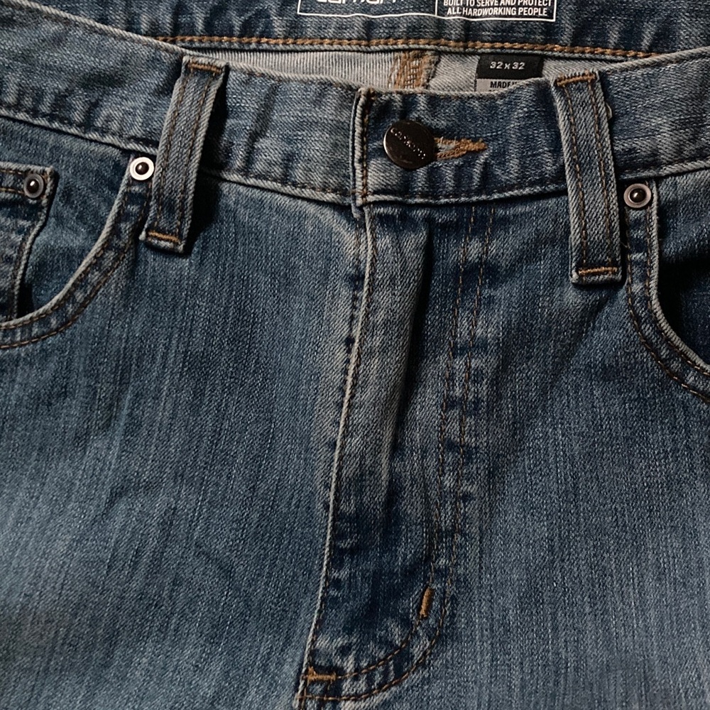 Carhartt Men's Denim Jeans with Logo Patch - Picture 2 of 4